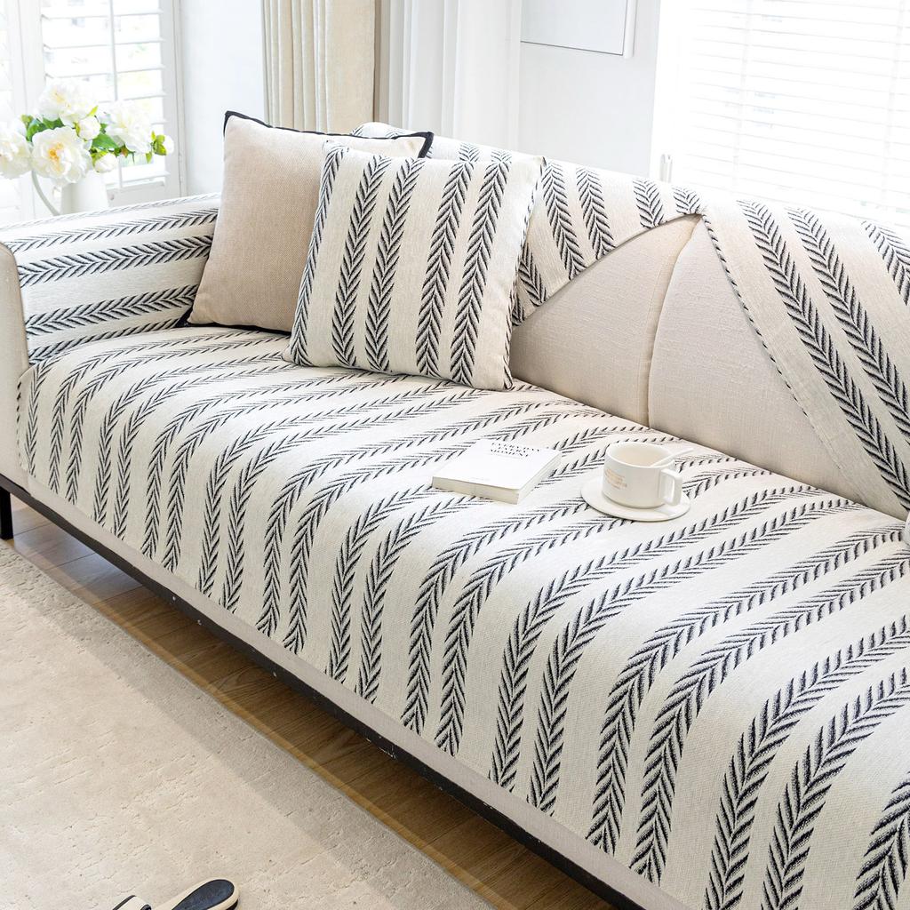 Modern Nordic Sofa Cushion Universal Fabric Non-Slip Leather Sofa Cover  New Sofa Seat Cushion Light Luxury