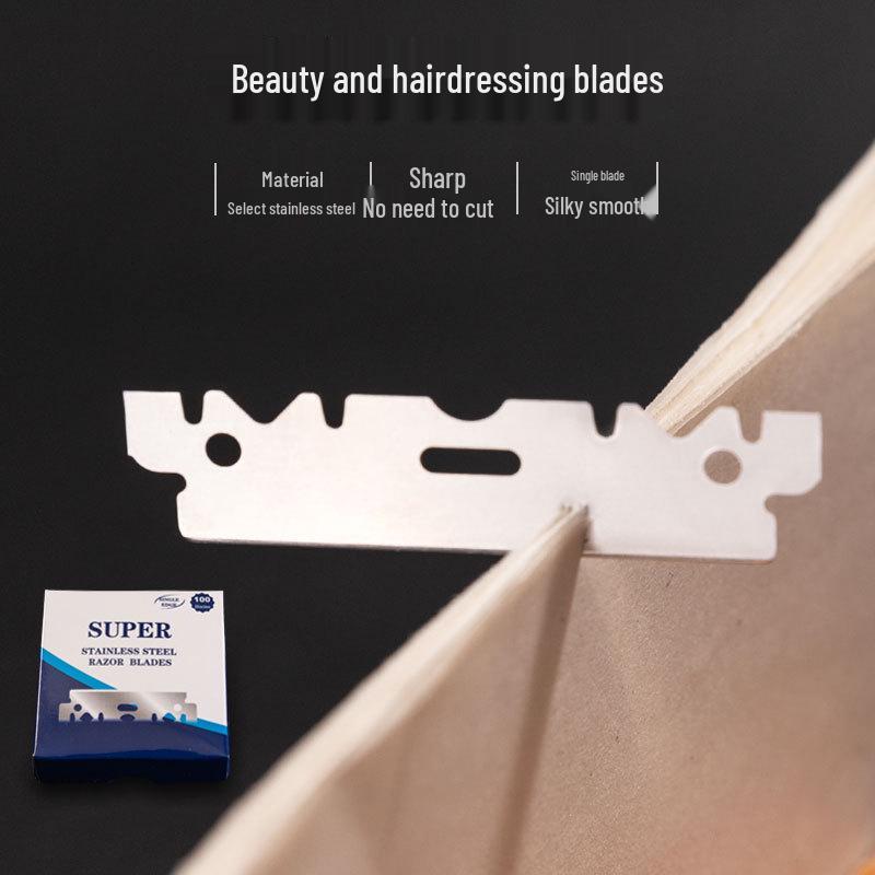 100 Disposable Stainless Steel Razors for Beard, Eyebrows & Hair Trimming