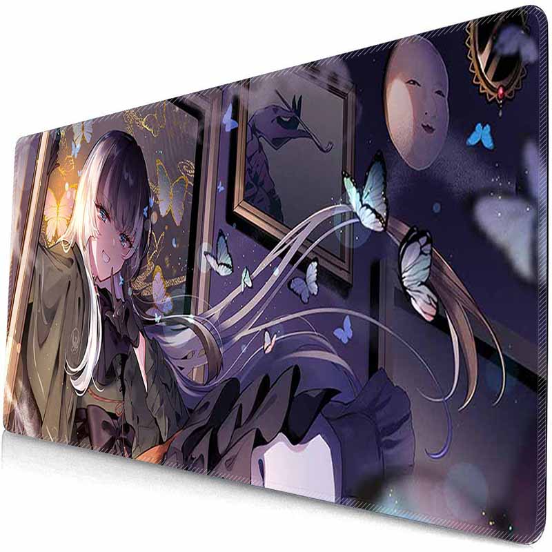 Gamer Large Mouse Pad Kawii Virtual Idol Rubber Mouse Mat Anime Girls J_Juufuutei R_Raden HD Mousepad Non-Slip Keyboard Pad