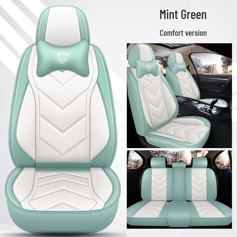 Napa Leather Full Coverage Front Car Seat Covers - All-Season and Universal Fit