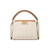 New Karlie Cow Leather Shoulder Bag, Crossbody Bag, Handbag Small Women's Vanilla White/Acorn Brown 32F1GCDC1B-149