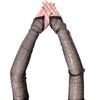 Glitters Fingerless Halloween Gloves Cosplay Party Wear Practical Polyester Fabric Role Play Stage Accessory