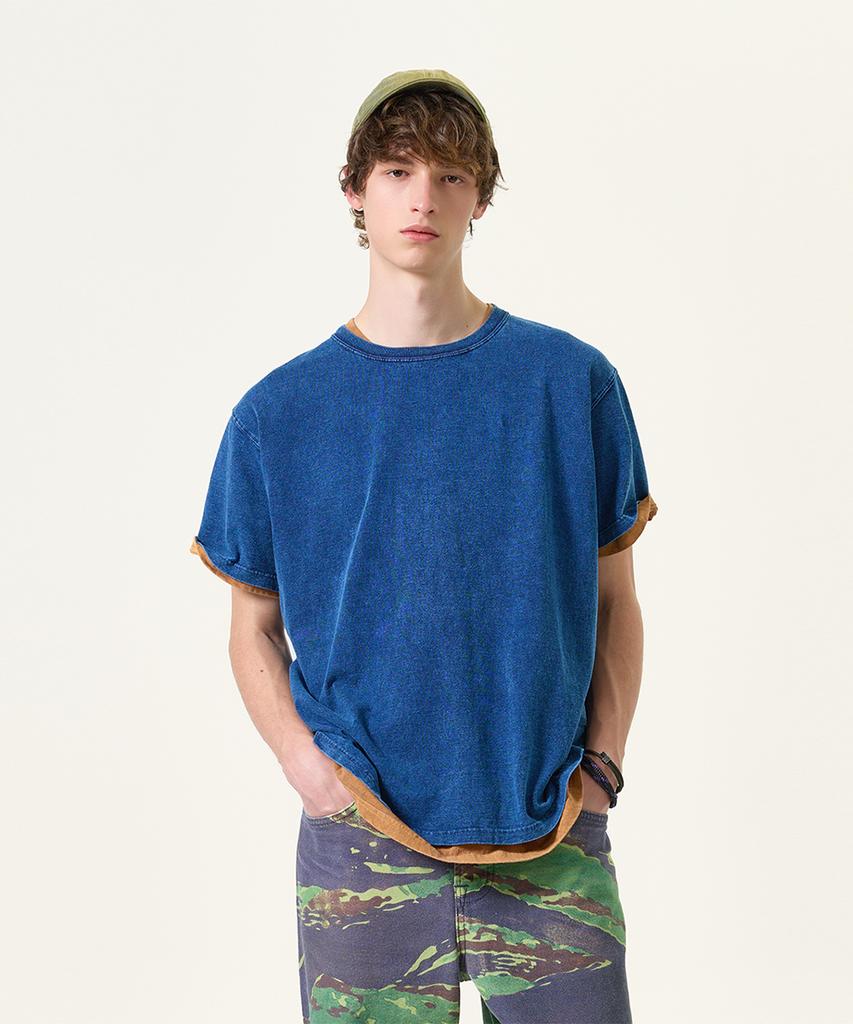 Guson Indigo-Dyed Short-Sleeve T-Shirt Collection