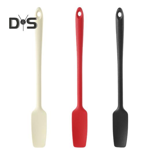 Silicone Jar Spatula for Scraping Spreading Long Handle Rubber Scraper for Jars Bottles Heat Resistant BPA Free Silicone Utensil for Home Kitchen