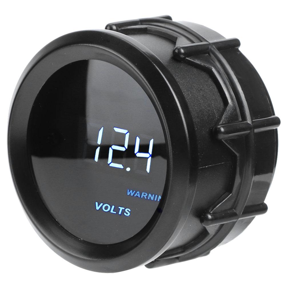 2in 52mm Car Voltage Meter Digital Black Shell Digital Display Voltage Gauge 12V