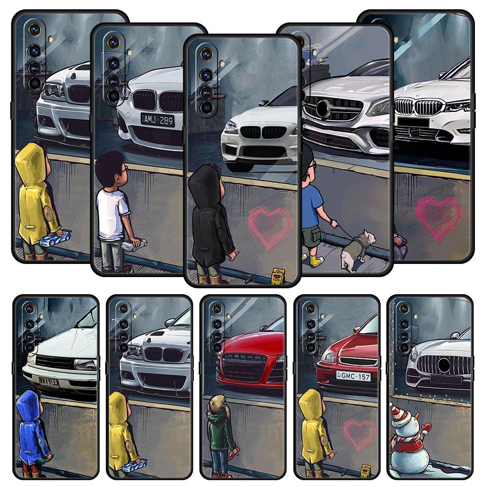 

Чехол для телефона Boy See Sports Car Jdm Drift для Realme GT Neo 2 3 3T для Realme 11 10 9 8 5G 7 6 GT2 Pro Plus C21 C11 C25 C35