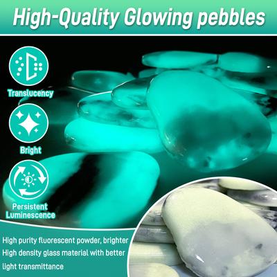 4.5LB Glowing Rocks For Outdoor Decor, Garden Lawn Yard, Aquarium, Walkway, Fish Tank, Pathway