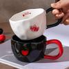 Gift Box Cute Creative Personality Love Mug with Couple Pair Souvenir Gift Ceramic Cup with Spoon Water Cup