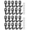 20/10Set Mini Stainless Steel Hook With Screw Items Key Rack Wall Punching J-shaped Hooks Kitchen Accessories Bathroom Hardware