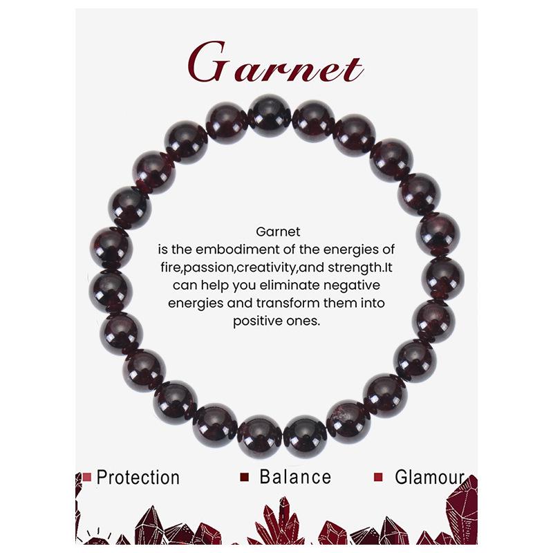 8mm Amethyst & Agate Elastic Beaded Bracelet - Natural Stone Jewelry