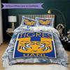 Tigres UANL Pattern Bedding uilt Set uilt Cover Pillowcase Home Decoration Birthday Gift (1 * duvet cover + 2 * pillowcase without core)219