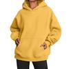 Women's Fashion Solid Color Hooded Loose Plug Sleeve Drawstring Loose Sweatshirt