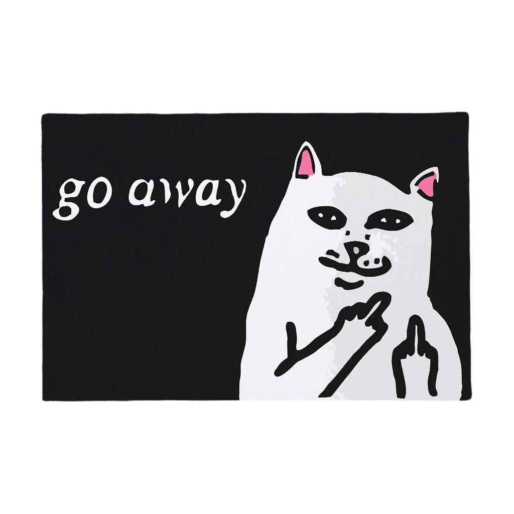 1PC Cartoon Cat Mat Carpet Abstract Style Anti Slip Carpet Minimalist Art Carpet Living Room Bedroom Entrance Home Decoration