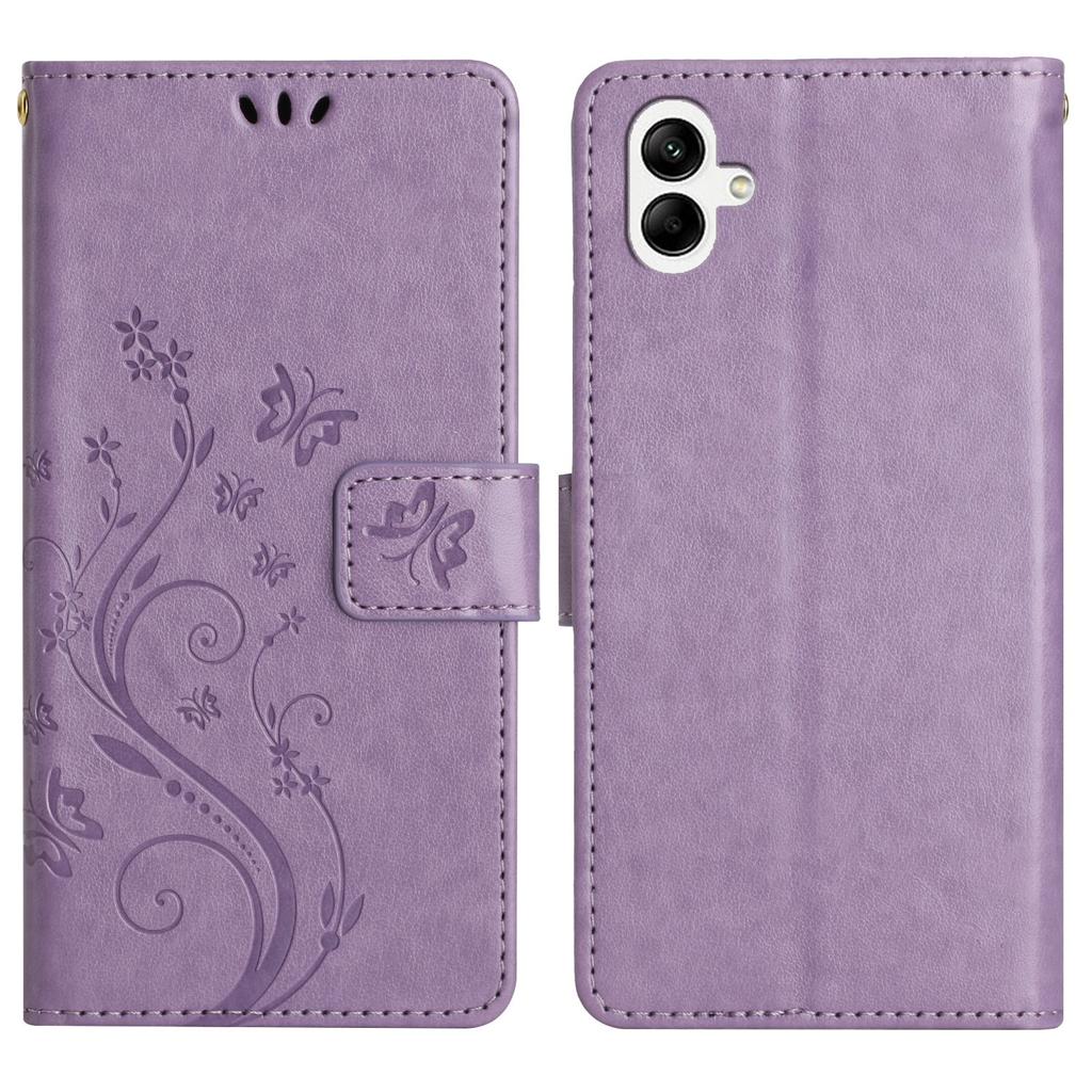 For Samsung Galaxy A06 4G Case PU Leather Phone Wallet Cover with Strap
