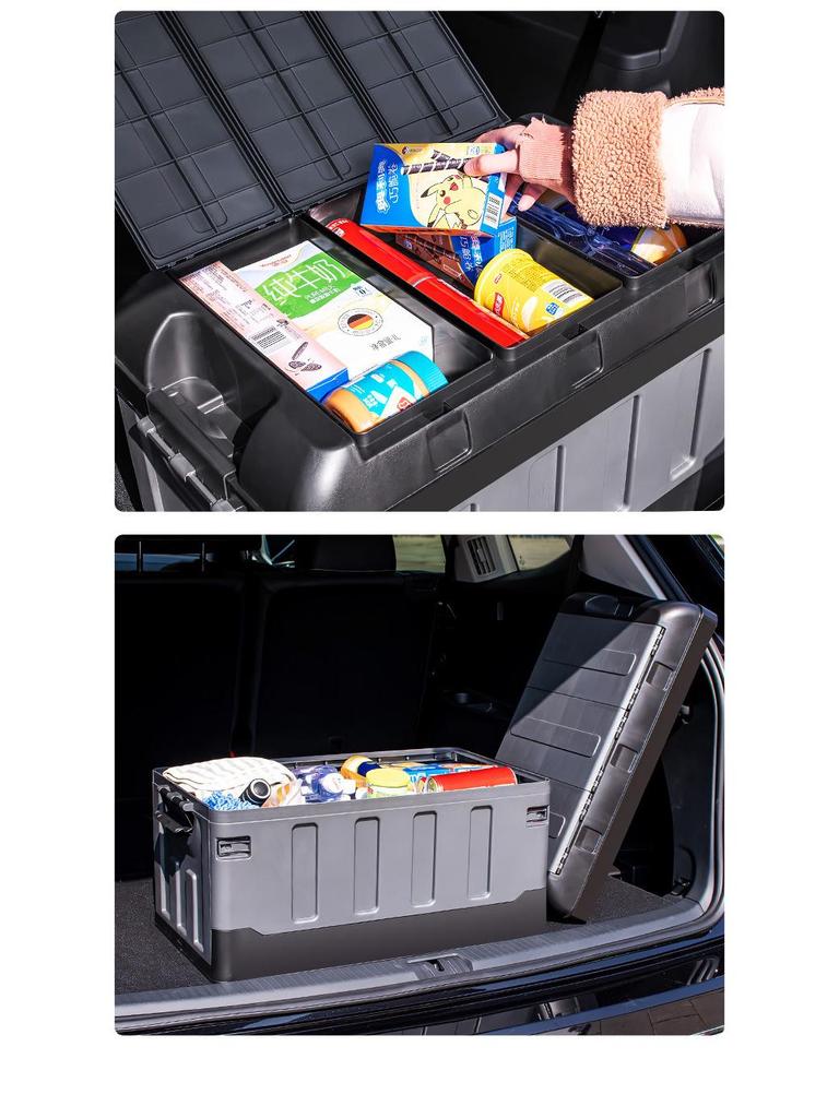 Large Foldable Car Trunk Organizer for Camping, Clothes, and Toys