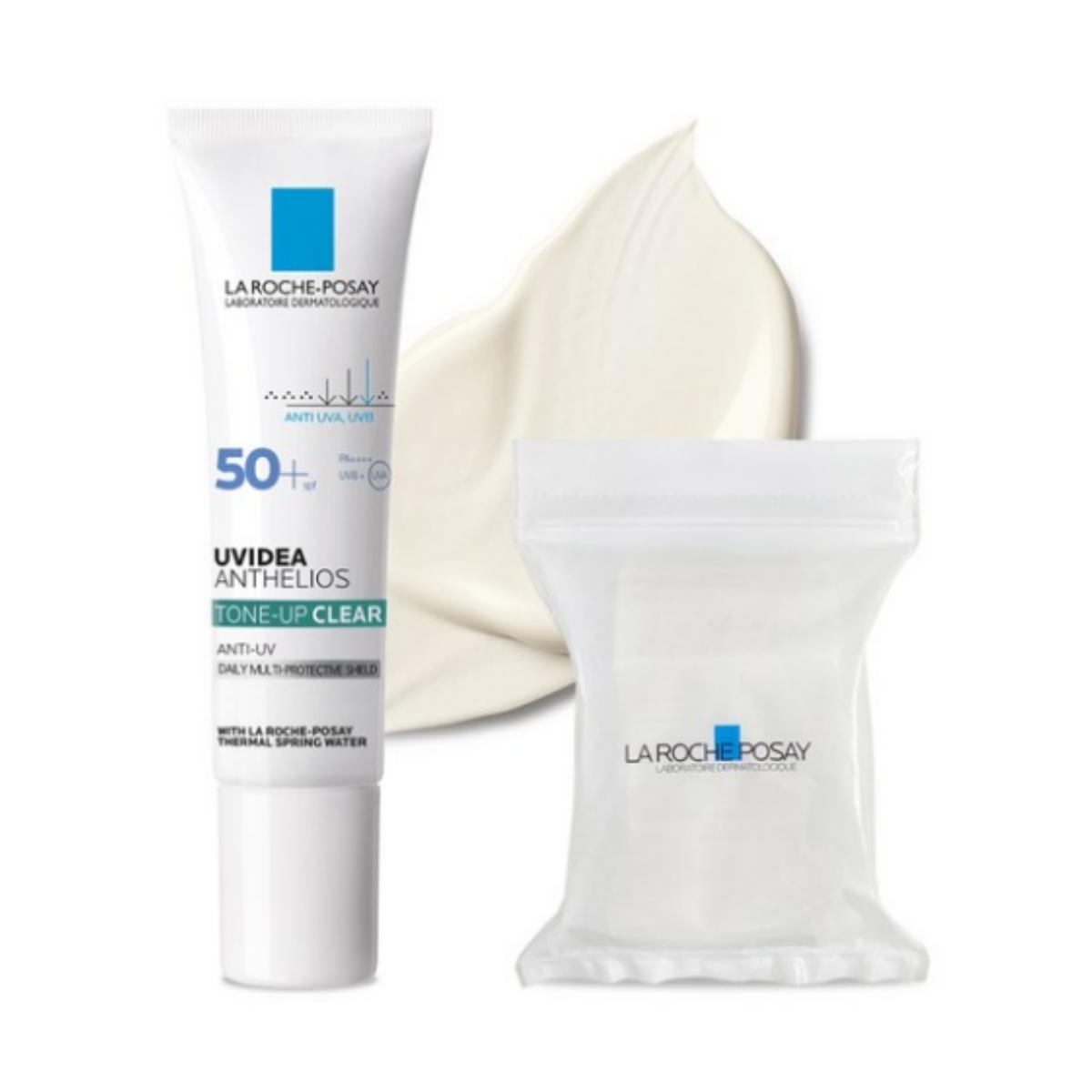 

La Roche‑Posay UVIDEA Tone‑Up Clear Солнцезащитный крем SPF50+ PA++++ (трубка) + Ватные диски (30 шт.) — Набор