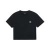 MLB Basic Small Logo Slim Crop New York Yankees Simple Fashion Round Neck Pullover Short Sleeve T-Shirt Women T-Shirt 3FTSB6253-50BKS