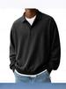 Men's Textured Lapel Casual Knitwear for Autumn and Winter
