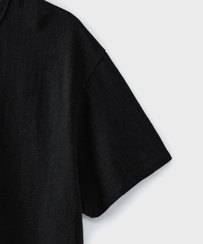 Beulaendideu Soft Slub Crop T-Shirt [Black]