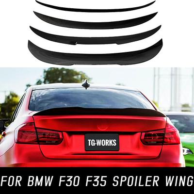 Pour BMW Série 3 F30 F31 F35 M4 MP PSM Style Carbone Noir Brillant Couvercle de Coffre Arrière Ailes de Voiture Ailes Tuning Accessoires Extérieurs