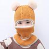 Baby Girls and Boys Winter Warm Knit Caps Scarf Woolen Hood Warm Skull Knit Caps