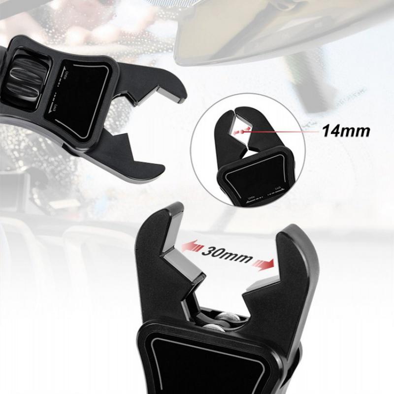 360 Degree Car Phone Support Easy Clip Mount Stand on Rearview Mirror Car Mobile Phone Flexible Holder Stand For iPhone 12Pro 13
