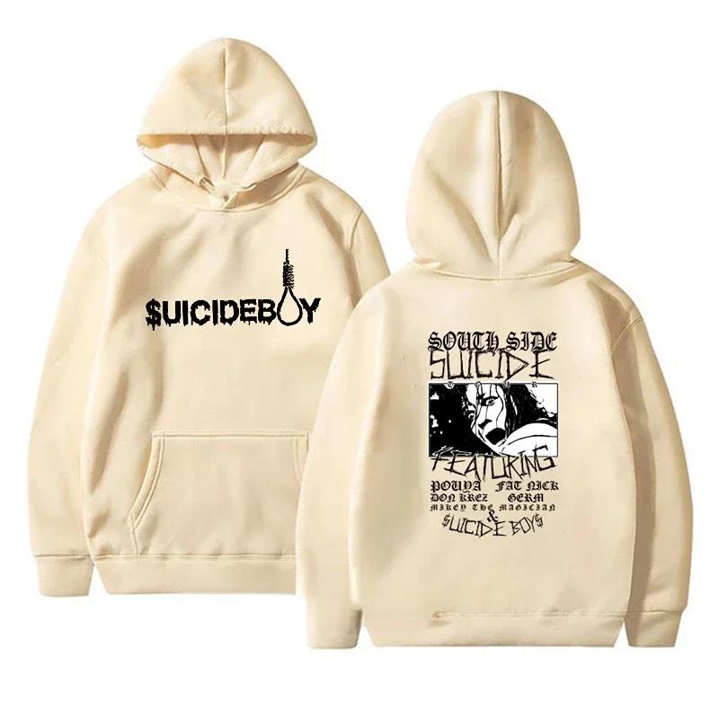 Vintage Suicideboy Hooded SweatShirt Men Women Harajuku Grey Day Rapper Streetwear Men's Hoodies Pullover Clothes