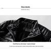 Men's 2020 PU Leather Motorcycle Jacket with Modern Tough Guy Style and Velvet Lining
