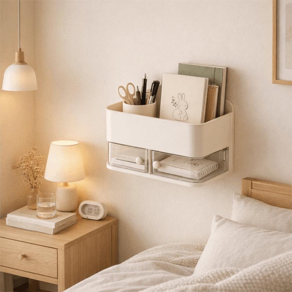 Plastic Bathroom Storage Rack Large Capacity Condiment Storage Box  for Kitchen