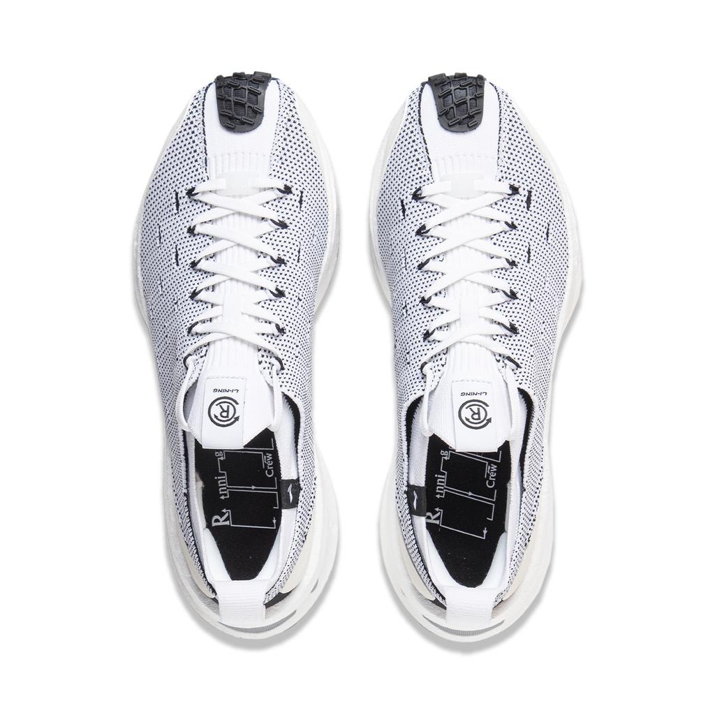 New LiNing Cushioning Wear Resistant Low Top Running Shoes Unisex White Black AZGU001-2