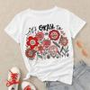 Its Okay To Boho Floral Motivational Quote Women Tshirt Short Sleeve Cotton Casual Graphic Tops Tees Vintage Female Clothing