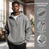 Men's Half Zip Hoodie Knit Color Casual Sweatshirt