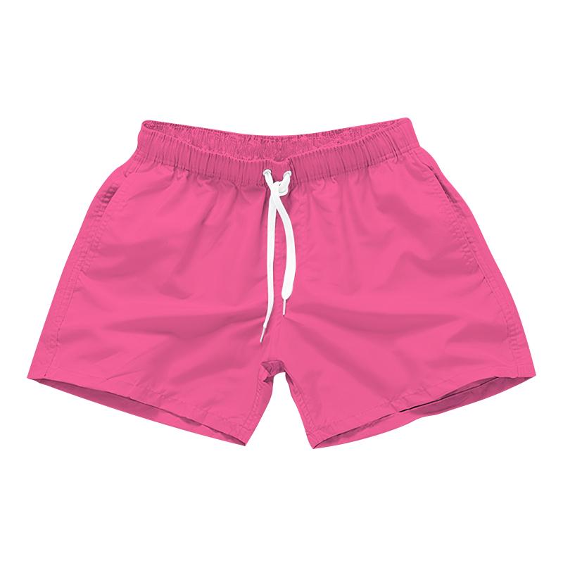 Mens Swim Trunks with Side Pockets Summer Casual Solid Color Beach Shorts Quick Dry Lightweight Board Shorts Swimwear Swimsuit