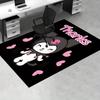 1pc Sanrio Kuromi Mermaid Printed Office Carpet Rectangle Rug Under The Table,Perfect Room Decor for Living Room, Bedroom, Kitchen, Non-slip Floor Mat