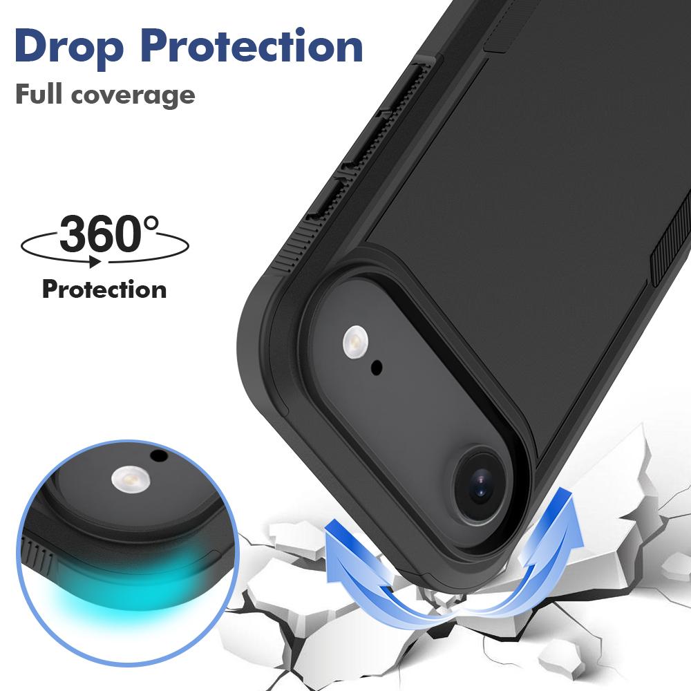 For iPhone 17 Air Case 2 In 1 PC+TPU Shockproof Phone Cover
