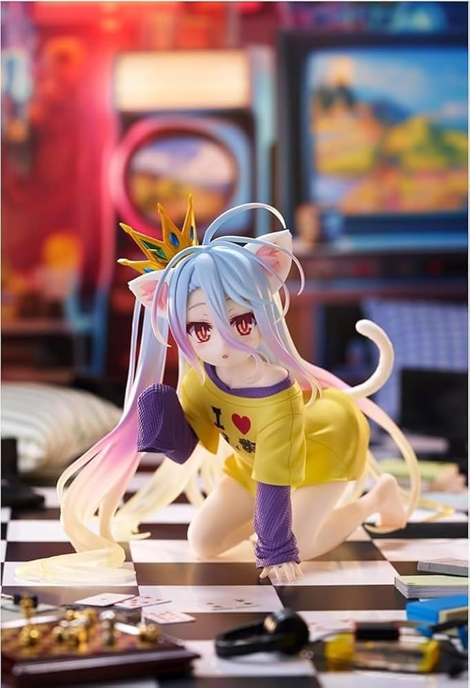 No Game No Life Desktop Cute Figure Shiro ~Cat Ear T-Shirt Ver.~ 1 Type, Approx. 13cm