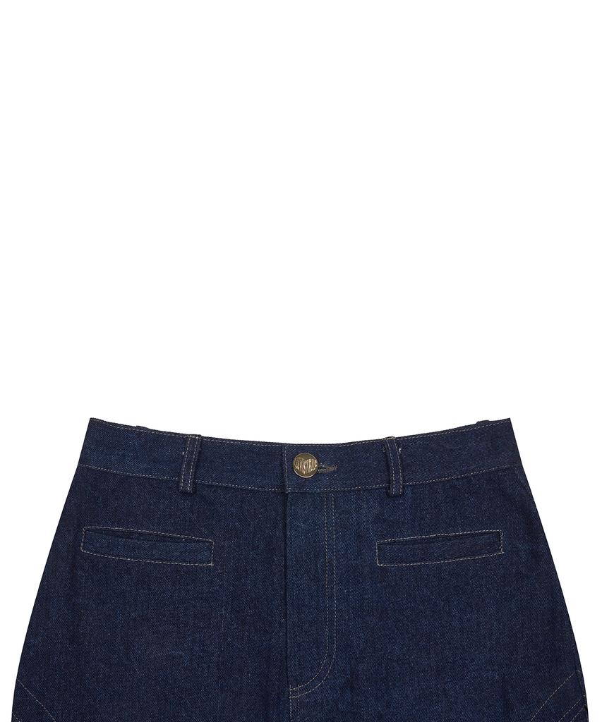 Love Is True Am Lace Up Denim Skirt(Blue)