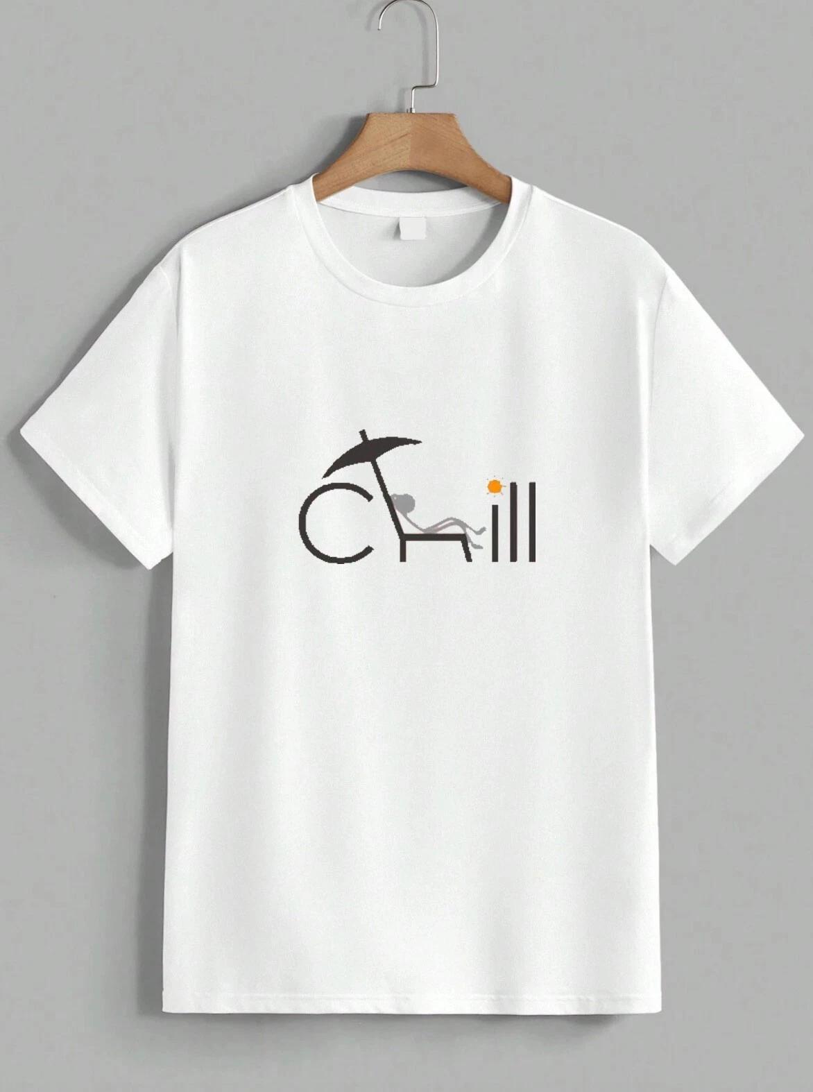 Funny Cute  Chill  Line Art Beach Summer Vacation Graphic T-Shirt Unisex XXXXL