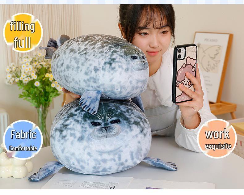 Soft Osaka Mother and Baby Sea Lion Plush Toy - Marine Animal Pillow Doll