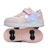 Manufacturer runaway shoes children's four-wheel pulley walkable disassembly flash skates sports shoes fashionable men