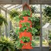 Hanging Strawberry Grow Bag Upside Down Strawberry Planter Reusable Breathable Plant Grow Bag with 4 6 8 10 Planting Holes for Vegetables And