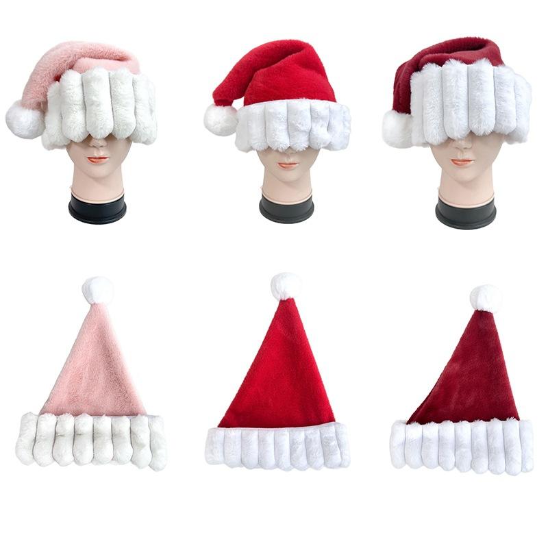 New Arrivals Plush Santa Claus Hat Smooth-Grain Fur Thickened Adult Party Christmas Hat