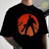 Lustiges Ash Vs The Evil Dead Herren Moto Lässiges T-Shirt Modisches Streetwear Geeignet für Reisen Und