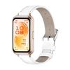 Top Grain Cowhide Watch Band For Huawei Band 11 / Band 11 Pro, Adjustable Genuine Leather Replacement Wrist Strap with 316L Steel Connectors