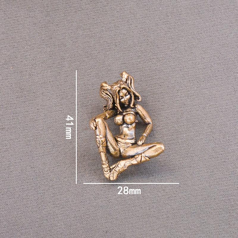 

Латунные Фигурки Красотки с Хвостом, Миниатюры, Настольные Украшения, Ретро Металлические Модели Персонажей, Поделки, Аксессуар для Домашнего Декора 1Pcs