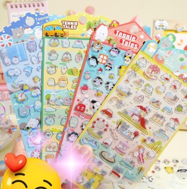 Cute 3D Candy Stickers Mini Scrapbook Journal Decoration Diy Mobile Phone Decor Sticker Student Hand Account Stationery