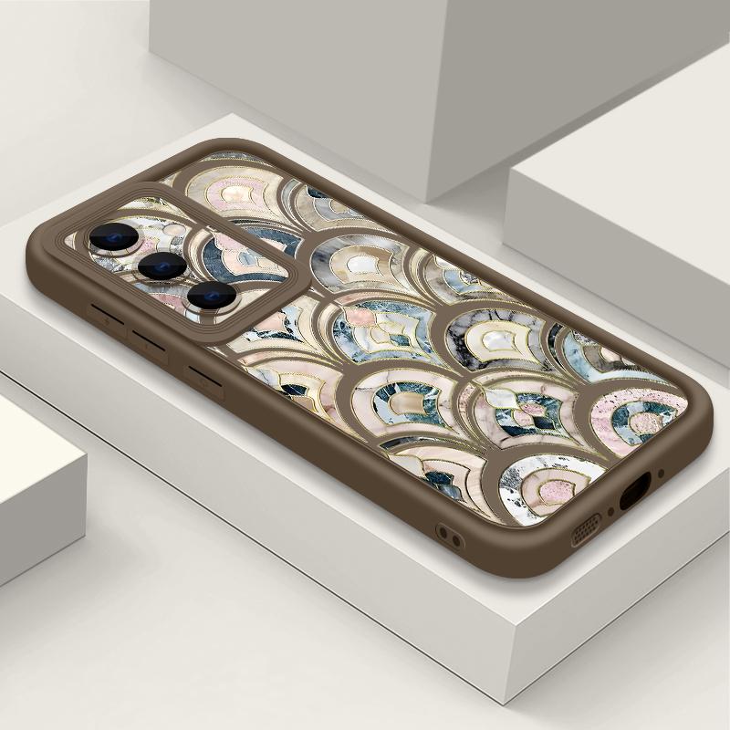 Purple Marble Pattern Case For Samsung S26 S25 Ultra S24 S23 Plus S22 S21 FE A54 A15 A25 A35 A55 A16 A26 A36 A56 A17 A27 A37 A57 5G Shockproof Cover