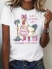 Women's  Top - Everyday Casual Shirt - Sizes S-4XL - Machine Washable Fabric, Allseason Apparel, Playful Design European Size