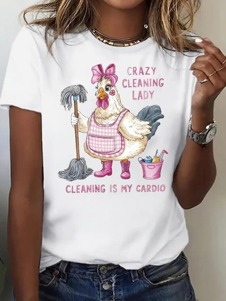Women's Top - Everyday Casual Shirt - Sizes S-4XL - Machine Washable Fabric, Allseason Apparel, Playful Design European Size