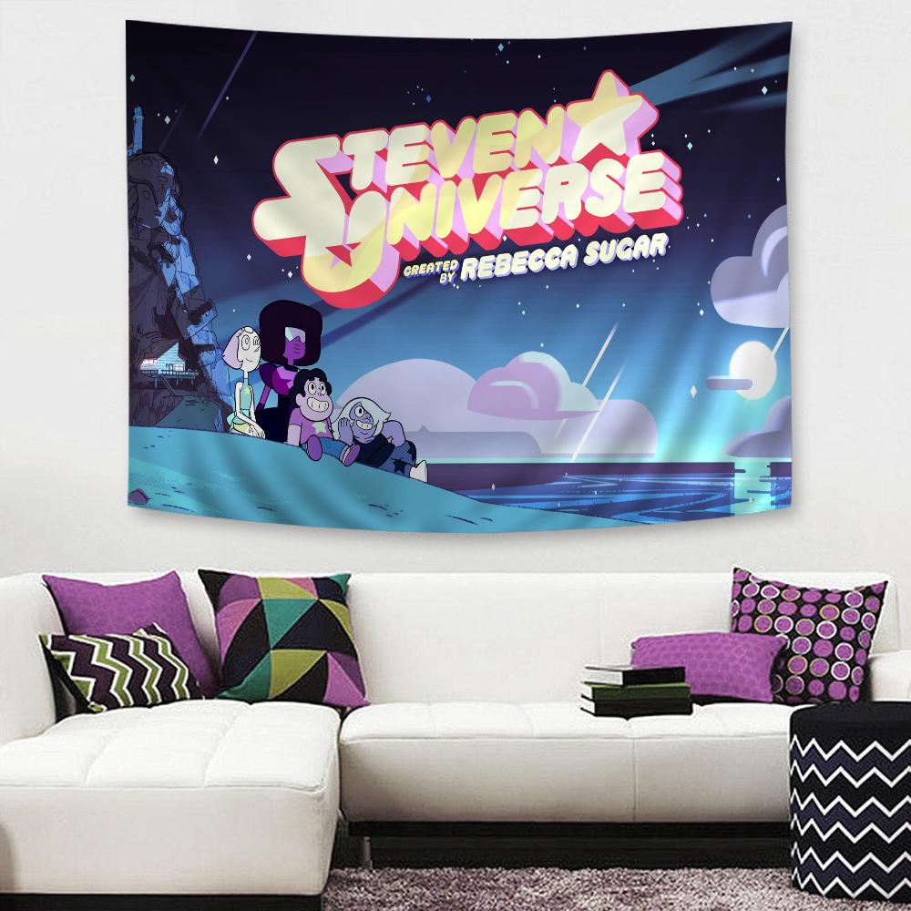 Cartoon Steven Universe Anime Tapestry Hanging Tarot Hippie Wall Rugs Dorm Home Decor